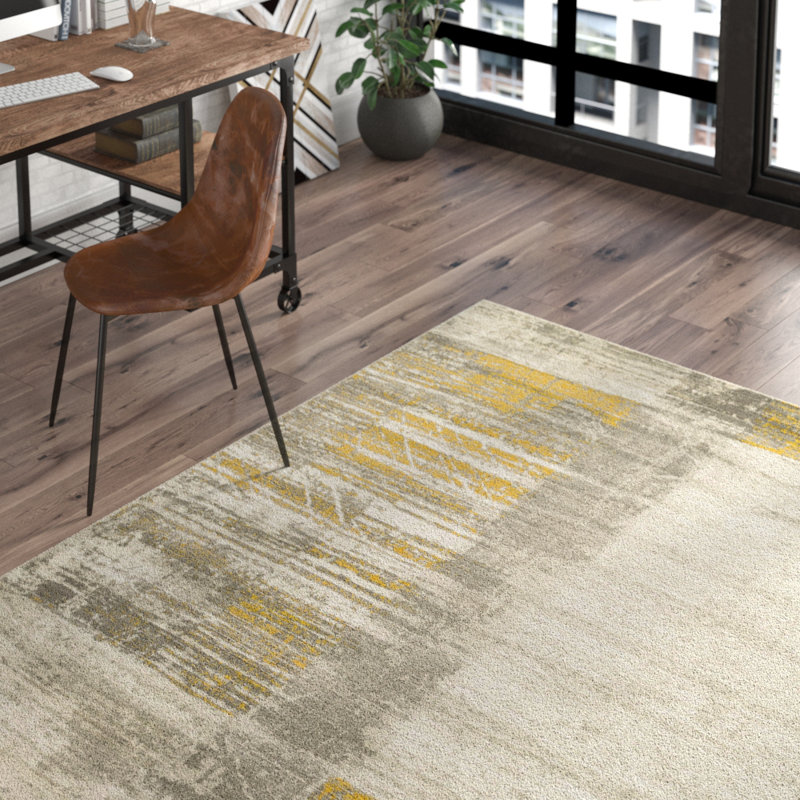 Trent Austin Design Chartwell Light Gray/Gold Area Rug & Reviews Wayfair